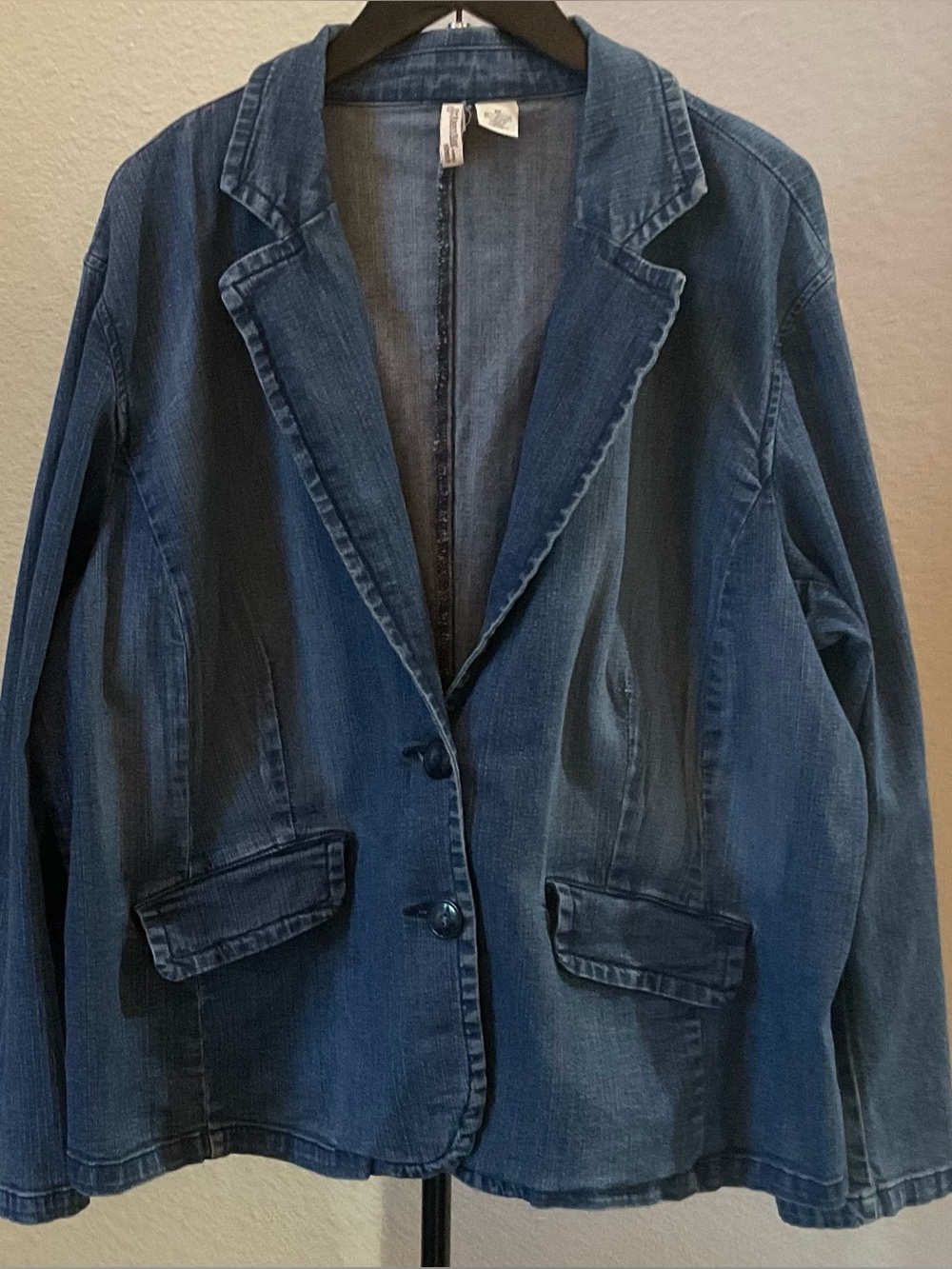 St. John's Bay Dark Blue Denim Blazer